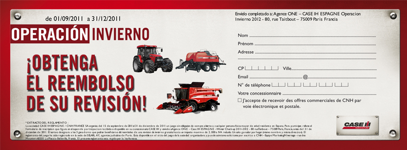 Cupón Operación Invierno Case-IH