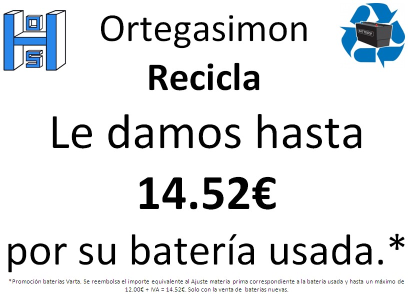 Reciclamos baterias usadas 